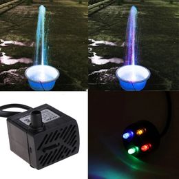 Aquarium 220 V 3 W pompe à eau submersible LED réservoir de poissons fontaine réservoir d'étang à poissons prise ue Aquario pompes à eau poisson aquatique Kit pour animaux de compagnie 240308