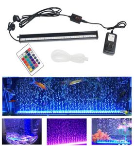 Aquarium bulle lumière Aquarium lumière Submersible EUUS Plug aquatique bulle d'air oxygénation lampe LED Aquarium1805619