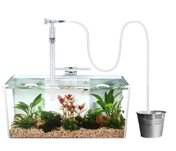 Aquarium Fish Tank Nettoyer de sable de gravier avec commande d'écoulement Vacuum Siphon Échangeur d'eau parfait pour le nettoyage moyen et grande échelle4223013