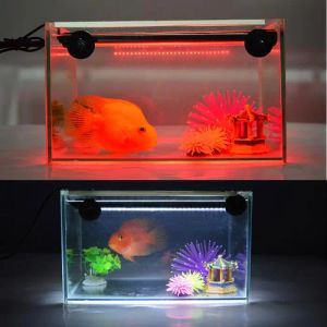 Aquarium Fish Tank LED LUMIÈRE 18/28/38/48 cm PULLE EU RVB REMBORFUL sous-marin Barre d'éclairage submersible étanche 5050 SMD