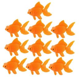 Aquarium Naranja de plástico Goldfish Ornament Decoración del acuario 10 PCS2885879