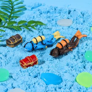 Aquarium ornament schatkistdoos Diver Model uniek onderzeese vissentank ambachtelijke beeldjes miniatuur landschap antiek decor 240514