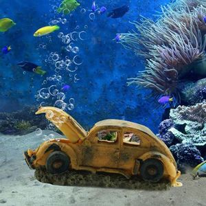 Aquarium Résine Décoration Imitant Voiture Déchets Bulle Pierre Pompe À Oxygène Fish Tank Paysage Décoration Decorations237L