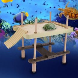 Aquarium tortue salamandre jetée Reptile île flottante escalade plate-forme de repos plantes décorations 327c