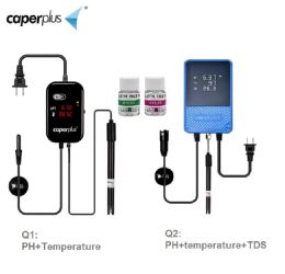 Aquariums 110240V Caperplus Ph tds Température 3 dans 1 Monitor Q1Q2 Intelligence Wifi App Monteur numérique