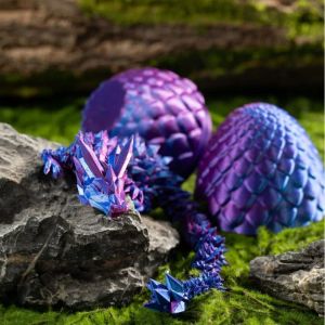 Aquariums 3D Imprimé Gem Dragon Crystal Dragon Oeuf Rotation 3D Dragon articulé Toys Toys Fish Taping Amencert Loadscaping Boys Gift