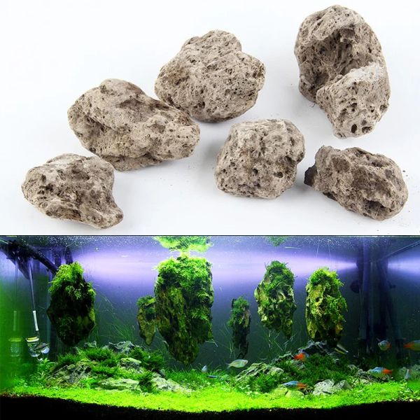 Aquariums 3pcs / lot avatar flottant de vrais rochers aquarium plante pêche à poisson aquatique paysage accessoires