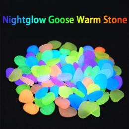 Aquariums 50 / 100pcs brillent dans le jardin noir cailloux pour le trottoir Terrasse pelouse jardin patio poisson-poisson