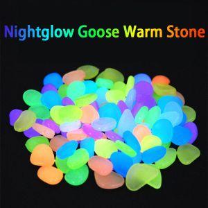 Aquariums 50 / 100pcs brillent dans le jardin noir cailloux pour le trottoir Terrasse pelouse jardin patio poisson-poisson