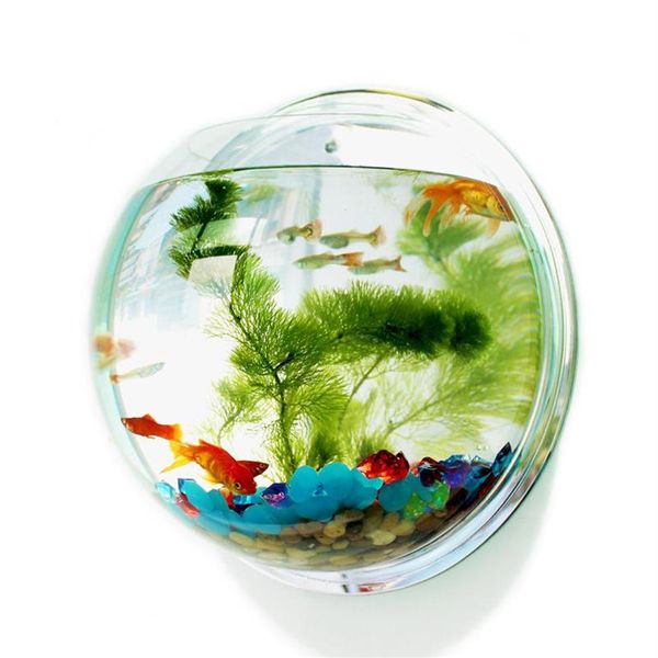 Pecera de plexiglás acrílico para acuarios, tanque de acuario para colgar en la pared, productos para mascotas acuáticas, montaje para Betta220b