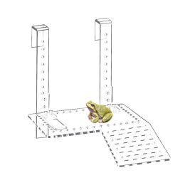 Aquariums acrylique tortule Plateforme de semestrie de reptiles gardable échelle repos de la terrasse d'escalade