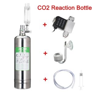 Aquariums Aquarium CO2 Générateur 1L 2L Tapier de pêche CO2 Cylindre Système de générateur en acier inoxydable Injection de bulle