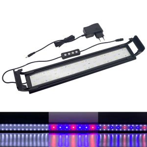 Acuarios Luz LED de acuario para la tanque de pescado de 1664 cm Full Spectrum Clip Lamp Led Planta de agua acuática Grow with Timer y atenuación 110V 220V