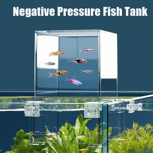 Aquaria Creatieve Aquarium Tank Negatieve Druk Vis Ecologische Aquascape Decoratie Kleine Beta Kom Isolatie asfdw 230620
