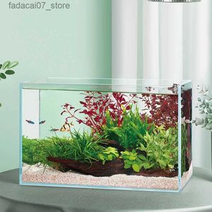 Aquaria Desktop Aquarium Creatief Klein Mini Ecologisch Landschap Plastic Watervrij Aquarium Goudvis Acuarios Para Peces Aquarium YQ231018