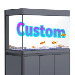 Aquaria Diy Custom Aquarium Achtergrondsticker, HD -printbehang Vistank achtergrond Decoraties PVC -poster