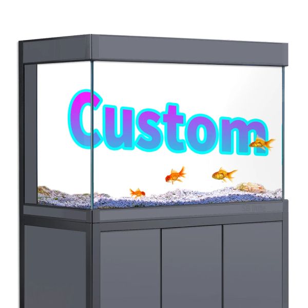 Aquariums DIY Autocollant de fond d'aquarium personnalisé, Impression HD Fond d'écran de pêche Décorations PVC Affiche PVC