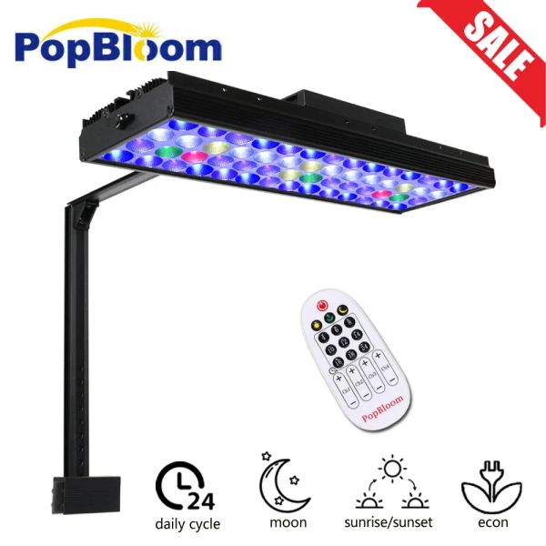 Acuarios Tanks Fish Aquarium LED LECHING LAMPO DE ASIGADA BAWLE PESCO LIGHT AQUARIO LUCES DE CORAL MARINA Lámpara de alto brillo