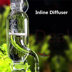 Aquariums Glass Inline CO2 Atomizer Diffuser System 12/16 16/22 Aquatics Water Planted Aquariums Fish Tanks CO2 Diffuser Reactor Injector