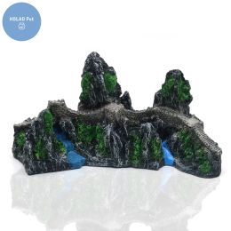 Aquariums Grand mur de pêche décoration Aquarium Mountain Aménagement paysager Ornements ACCESSOIRES CHOLL