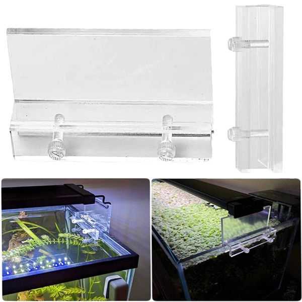 Aquariums Lighting 2Pcs Effacer Acrylique Fish Tank LED Porte-Lumière Lampe Suspendue Appareils D'aquarium Support Stands Boîte Aquatique Fish Tank Éclairage Outils 2201007