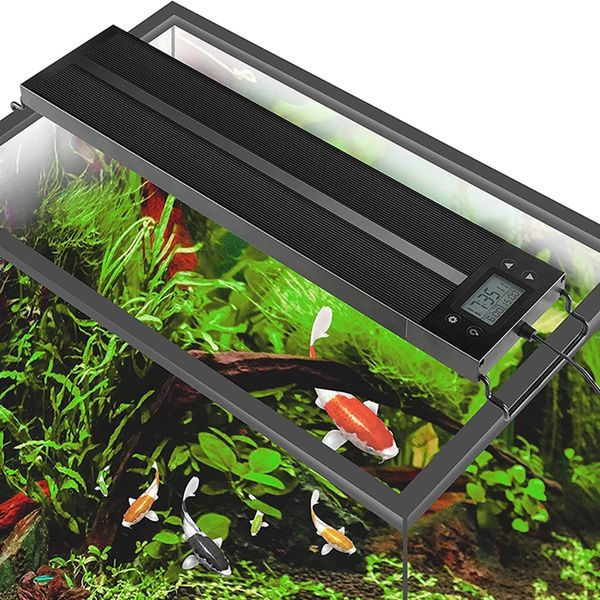 Éclairage d'aquarium 8 couleurs Auto On Off Lumière d'aquarium à spectre complet pour plantes aquatiques avec minuterie Sunrise Sunset LED Lampe RVB 230617