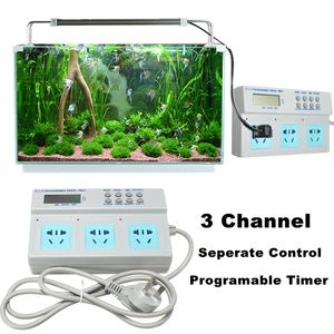 Aquariums éclairage professionnel 3 en 1 LCD prise numérique minuterie dispositif de réservoir de poisson contrôle automatique du temps pour aquarium lumière chauffage filtre pompe à eau 2201007