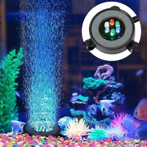 Aquaria Verlichting Onderwater Dompelpompen Aquarium Licht Kleur Veranderende LED Luchtbel Aquarium Lamp Maken Zuurstof voor 230704