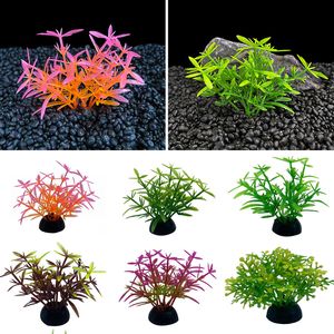 Aquariums Mini réservoir de poisson en plastique plante d'eau artificielle décoration Simulation petit aquatique simulé eau verte herbe herbe Aquarium Accs 230925