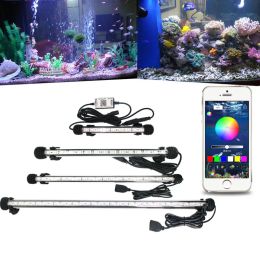 Acuarios RGB Aquarium Luz marina Controlador Bluetooth Tank Fish Tank Fexecture para acuarium LED LIGHT SUMBERSIBLE LUCHE