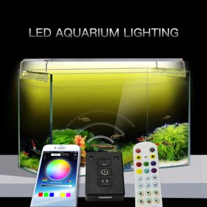 Aquaria RGB LED -lamp voor aquarium 30cm vissentanks en aquariums Lichten planten groeien lampen mariene zeewaterdecoratie lichten
