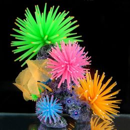 Aquaria Siliconen Aquarium Aquarium Kunstmatige Coral Plant Onderwater Ornament Decor 1pcs 231005