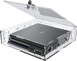 Boîte de verrouillage en acrylique aquaoncle pour la console de jeu PS4 - sécuriser et protéger les consoles de jeu public - compatibles avec PlayStation, PS4 Slim, PS4 Pro