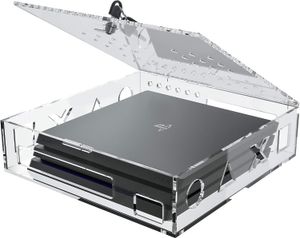 Boîte de verrouillage en acrylique aquaoncle pour la console de jeu PS4 - sécuriser et protéger les consoles de jeu public - compatibles avec PlayStation, PS4 Slim, PS4 Pro