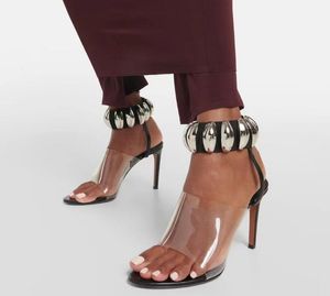 Aquazzura hoge hakken sandalen voor dames mode boog jurk schoenen 10 cm avondschoen stiletto hiel hiel riem ontwerpers sandaal sandaal