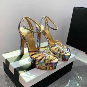 Sandalias de la plataforma Aquazzura Toe 13.5cm High Top-tality Block tacones de calzado nocturno Diseñadores de lujo para mujer para fábrica