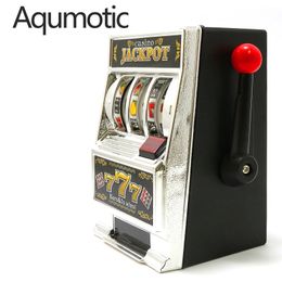 Aqumotic Play Slot Machine Opgeslagen Munt Spaarpot Storting Geld Ophaalbaar Geen Lichten Lucky Machines Party Tools Spaardoos 240223