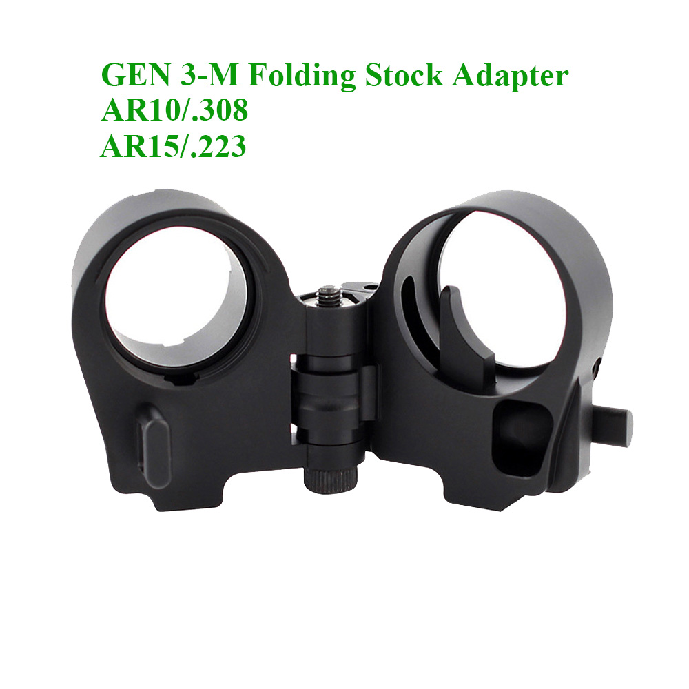 AR składany Adapter kolby akcesoria taktyczne M4 M16 Gen3-M do AR15/.223 AR10/.308 karabin myśliwski ze stopu aluminium