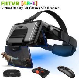 AR-X VR Luners Virtual Reality 3D Glasses HD IMAX Game Cardboard VR Casque pour 4.7-6.3 Smartphone Roldable Enhanced VR Helmet 240410