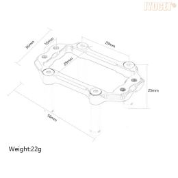 # ARA320574 AR320430 Aluminium Servro Mount pour les voitures RC Arrma 1/7 1/8 Kraton Notorious Outcast Typhon Senton Talion Mojave