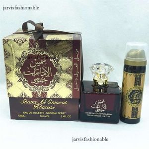 Combinaison de parfum arabe dubaï, commerce extérieur, exportation de parfum corporel de haute qualité, étui combiné en aérosol