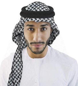 Arabe Kafiya Keffiyeh Scarpe de tête musulmane arabe pour hommes avec des bouchons de cyclisme de corde aqel Masks2985423