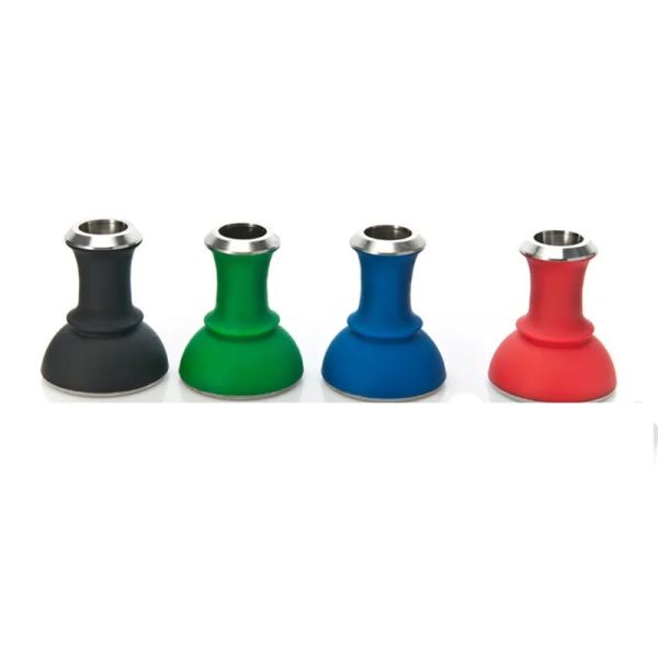 Metal árabe Cachimbas de silicona Shisha Bowl 77 mm Exportación al por mayor Tazón de silicona Accesorios para fumar con caja de regalo Envío gratis LL