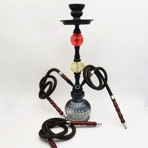 Arabië Hookah Set grote 3 tube shisha glazen fles keramische kom slang waterpijp bar ktv waterpijp accessoires verjaardag cadeau decora 240417