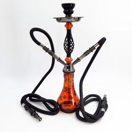 Cachimba árabe, juego completo de barra, cachimba doble de hierro, accesorios para shisha