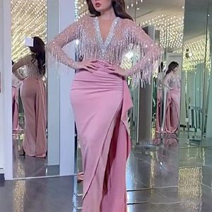 Arabisch aso ebi sexy kant kralen avondjurken pailletten hoge nek prom jurken goedkoop formeel feest tweede receptie jurken 2022 3278