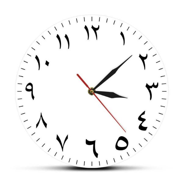 Chiffres arabes horloge murale silencieuse sans tic-tac décor à la maison moderne iranien chiffres arabes montre murale suspendue cadeaux de pendaison de crémaillère 21093208P