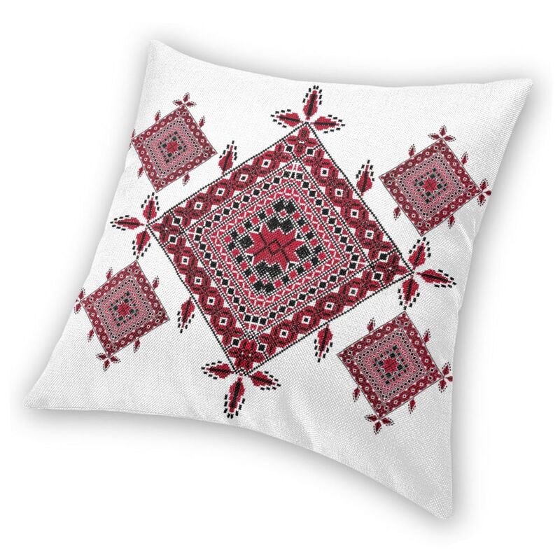 Arabe Palestinien Tatreeze Cross Stitch broderie Oreiller Home Decorative Palestine Folk Art Cushions Lancez Oreiller pour la voiture