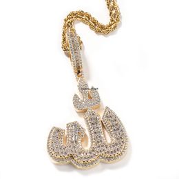 Symbole arabe pendentif collier hip hop