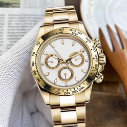 Arabisch horloge automatisch horloge rlx nephorloge Automatisch mechanisch Montre de luxe 40 mm vouwsluiting Goud Hardlex waterdicht Stopwatch luxueus